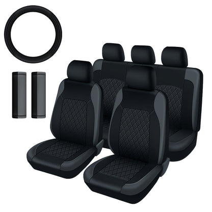 Housses de siège auto universelles en cuir synthétique, imperméables et matelassées, avec rembourrage en mousse, adaptées à toutes les saisons pour voitures, SUV et camions, gris, noir, rouge, bleu, lot de 1 ou 12 pièces