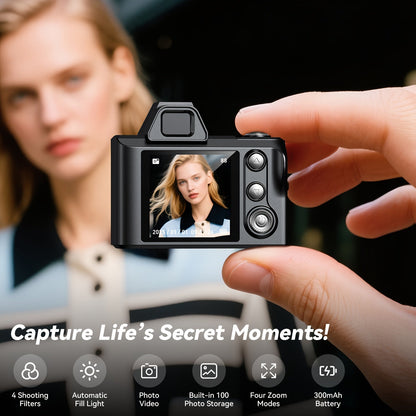 Mini caméra porte-clés 1080P HD 2MP avec carte mémoire 64 Go – Caméscope compact et portable de la taille d'un pouce, micro caméra de poche, cadeau idéal pour petite amie, petit ami, voyageurs et enfants