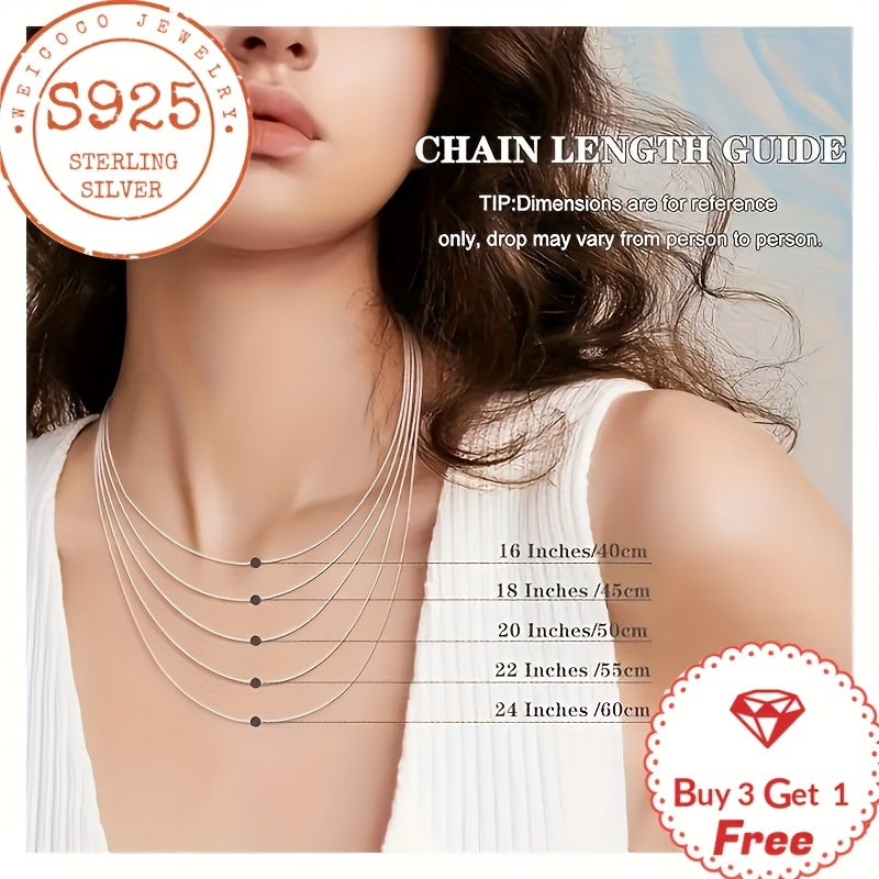 Collier chaîne serpent en argent sterling 925 plaqué or 24 carats 1 mm – Collier superposable fait main avec coffret cadeau pour femme et homme, parfait pour la Saint-Valentin, la fête des mères, Noël et les anniversaires