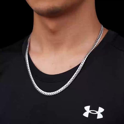 Collier chaîne serpent en argent sterling 925 fait main pour hommes et femmes – Maille serpentine délicate, coffret cadeau inclus, 45–60 cm, cadeau idéal pour un anniversaire, Noël et la Saint-Valentin (6,25 g)