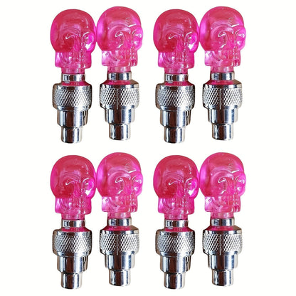 Bouchons de valve de pneu LED avec effet lumineux respirant et cheval au galop, 4/8/16 pièces, capuchons de valve de roue lumineux pour voiture, moto, vélo – Lumière de roue « Wind Fire », protection UV et antidéflagrante – Vert, rouge, bleu, squelette