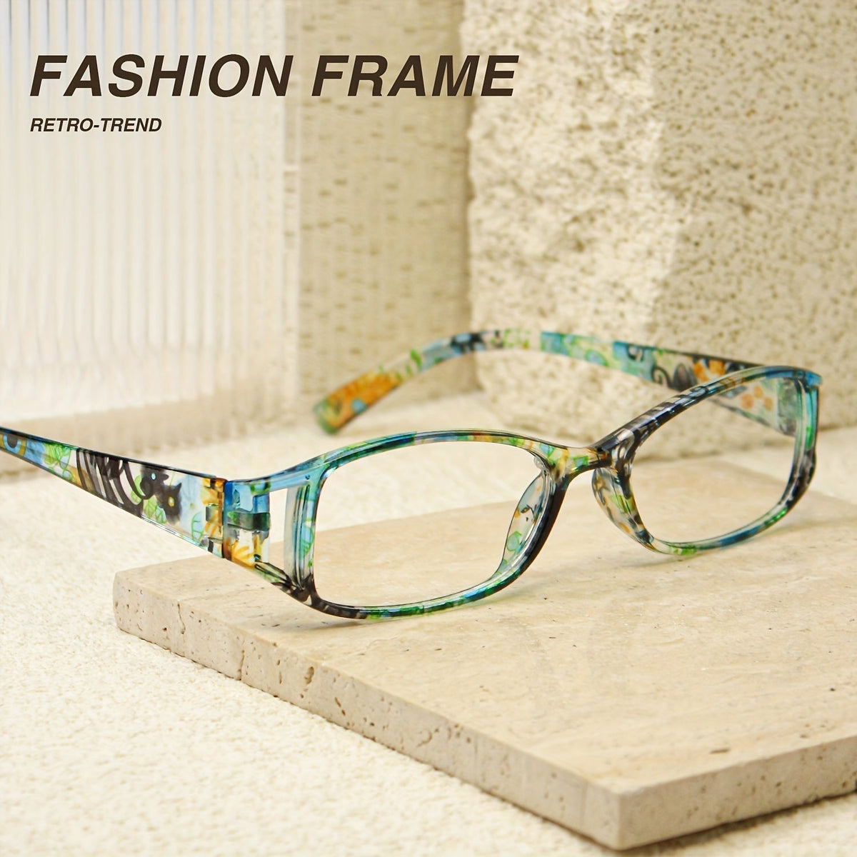 Lot de 5 lunettes de mode pour femmes – Petite monture ajourée, imprimé graffiti tendance, lunettes légères et élégantes pour femmes et adolescentes