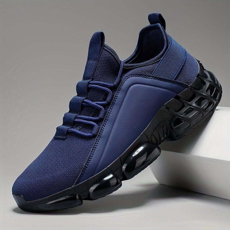 Baskets légères et respirantes pour hommes, semelle en PVC, chaussures de sport décontractées basses à lacets, bleu et noir, tailles US 6,5-12,5, usage quotidien, course à pied, entraînement, chaussures de sport