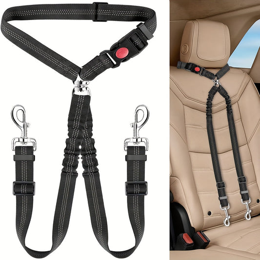Laisse double pour chien, pivotante à 360° anti-nœuds – Double laisse pour promener deux chiens sans emmêlement, confortable pour petites, moyennes et grandes races, 7 couleurs