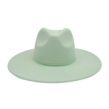 Chapeau de cow-boy à larges bords pour hommes et femmes – Fedora en feutre style western, chapeau style Panama Trilby jazz classique, chapeau de soleil pour festivals en plein air, voyages et tenue décontractée au quotidien