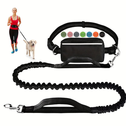 Sac banane 2-en-1 pour promenade de chien avec porte-laisse intégré – Sacoche multifonction réglable mains libres pour friandises, téléphone et essentiels, taille unique, 9 couleurs