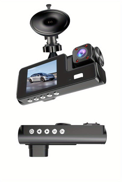 Dashcam 3 canaux 4K avant + 4K intérieur + 1080P arrière avec carte 32 Go offerte, vision nocturne, capteur G, grand angle, enregistrement en temps réel et moniteur de stationnement – Velora
