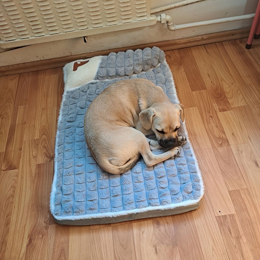 Lit pour chien et chat épais - Canapé pour animaux lavable et déhoussable, tapis de couchage pour chiens et chats, très grande taille disponible, fond antidérapant, tapis en peluche douillet pour animaux d'intérieur