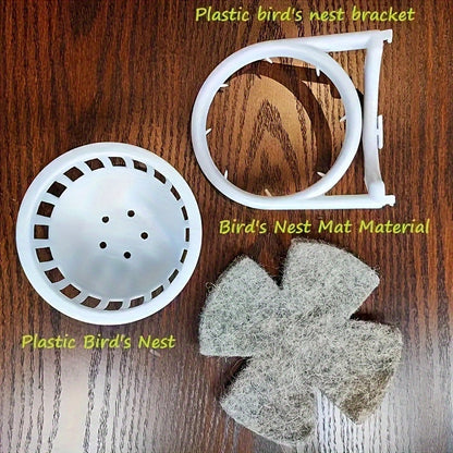 Kit de nichoir pour cage à oiseaux - Nichoir suspendu en plastique avec supports de fixation sécurisés et tapis intérieur doux pour la reproduction et la nidification des perruches, des calopsittes, des inséparables et des petits oiseaux