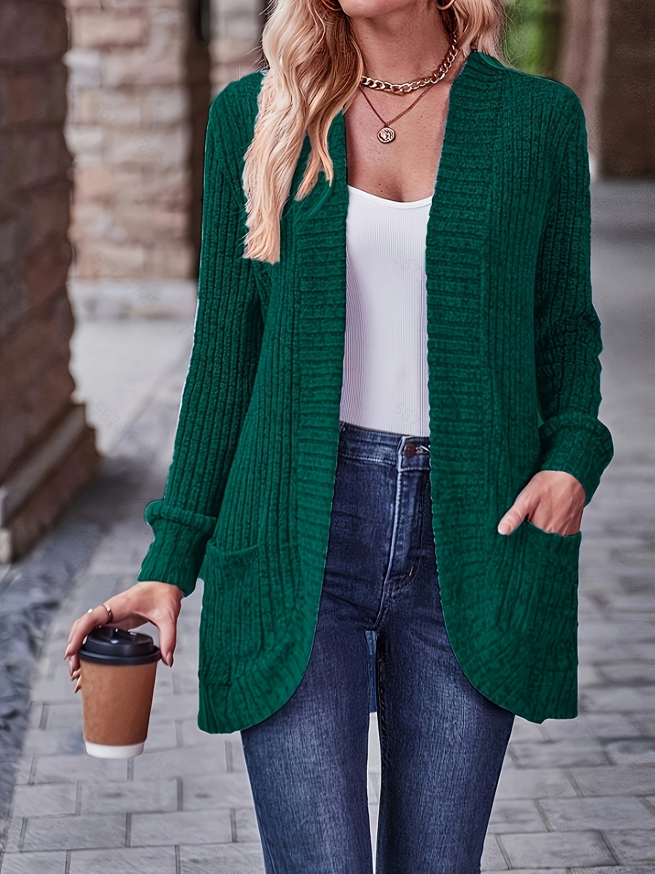 Women's Loose Casual Long Sleeve Blouse Solid Color Pocket Splicing Relaxed Fit Top 10 Colors S-XXL Spring Fall Everyday Wear