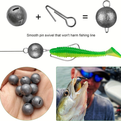 Kit de leurres de pêche 306 pcs et 84 pcs – Boîte de pêche complète avec hameçons, plombs, flotteurs, turluttes, perles, émerillons et agrafes | Ensemble d'accessoires de pêche en eau douce pour bar, truite et carpe