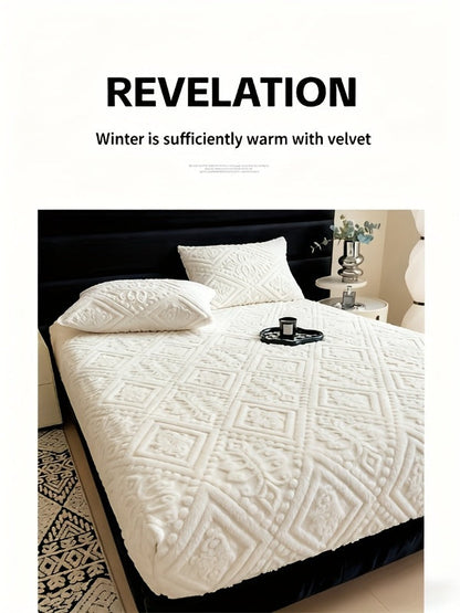 Drap de lit doux gaufré européen – Housse de matelas à poches profondes toutes saisons, literie ultra-douce lavable en machine pour lits une place, doubles, grand format et très grand format, protège-matelas chaud (sans taie d'oreiller)