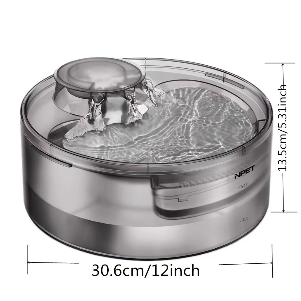 Fontaine à eau automatique pour chien, distributeur d'eau pour animaux de compagnie grande capacité de 4,9 litres avec protection anti-éclaboussures, kit de nettoyage et USB basse tension pour chiens, chats et foyers multi-animaux