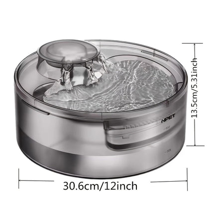 Fontaine à eau automatique pour chien, distributeur d'eau pour animaux de compagnie grande capacité de 4,9 litres avec protection anti-éclaboussures, kit de nettoyage et USB basse tension pour chiens, chats et foyers multi-animaux