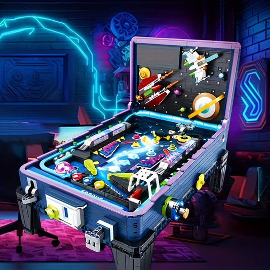 Ensemble de construction de flipper 2300 pièces MOC jeu d'arcade console table jouet pour adultes ados famille plaisir cadeau de vacances construction créative STEM avec boîte d'origine