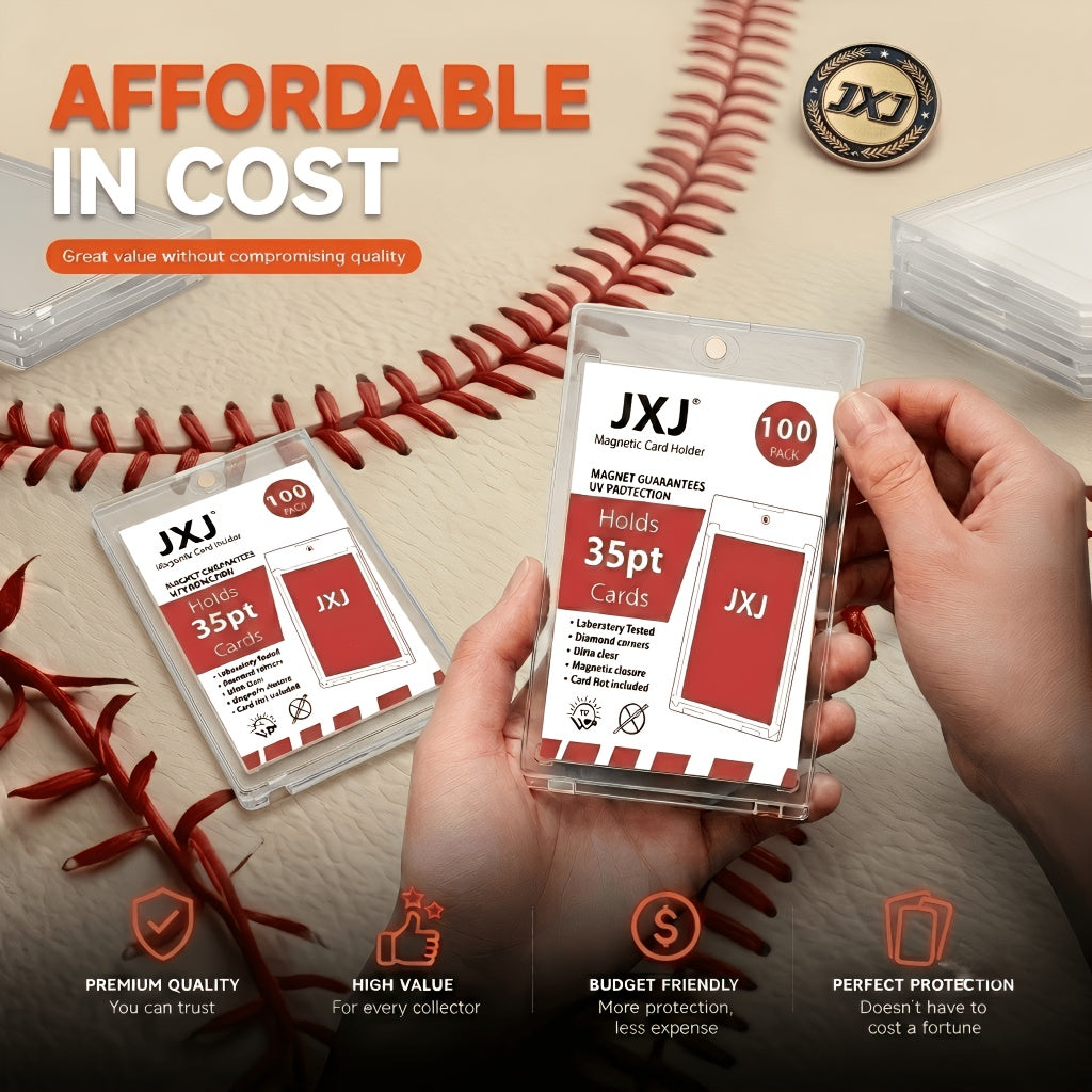 Lot de 400 porte-cartes magnétiques One Touch, protecteurs de cartes à collectionner, étui rigide en plastique de 35 pt pour cartes de baseball, cartes de sport, Pokémon TCG, cadeau de Noël ou d'Halloween pour collectionneurs