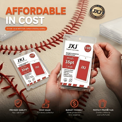 Lot de 400 porte-cartes magnétiques One Touch, protecteurs de cartes à collectionner, étui rigide en plastique de 35 pt pour cartes de baseball, cartes de sport, Pokémon TCG, cadeau de Noël ou d'Halloween pour collectionneurs