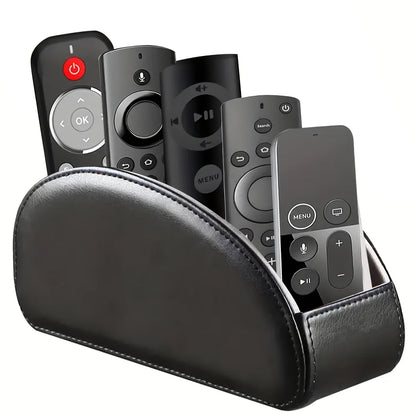 Organisateur de bureau avec 5 compartiments pour télécommandes – Boîte de rangement de chevet pour télécommandes TV, stylos, lunettes, fournitures de bureau et accessoires domestiques
