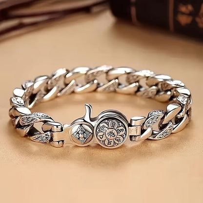 Bracelet homme en argent sterling 925 – Design à maillons classique, disponible en 3 tailles : 18 cm, 20 cm, 22 cm. Bijou à porter au quotidien, idéal comme cadeau pour hommes, famille et amis.