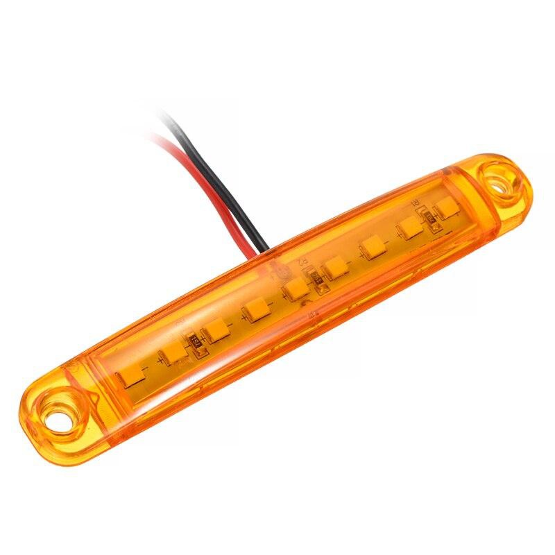 Lot de 20 feux de gabarit latéraux universels à 9 LED 12V pour camion, voiture, remorque, SUV – Blanc, rouge, ambre, bleu, vert – Kit de feux de gabarit latéraux LED lumineux