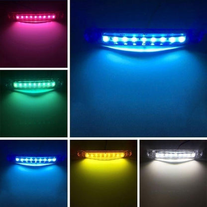 Lot de 20 feux de gabarit latéraux universels à 9 LED 12V pour camion, voiture, remorque, SUV – Blanc, rouge, ambre, bleu, vert – Kit de feux de gabarit latéraux LED lumineux