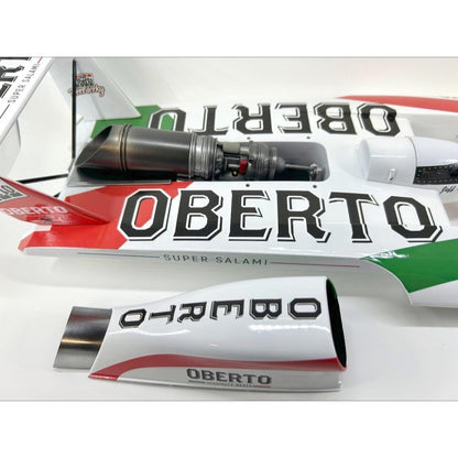 Maquette plastique d'hydravion Unlimited Oh Boy Oberto à l'échelle 1/25 – 51 pièces, présentoir en acrylique avec puce sonore, peintures, colle, pinceaux et décalcomanies à l'eau, cadeau de collection pour les fans d'hydravions