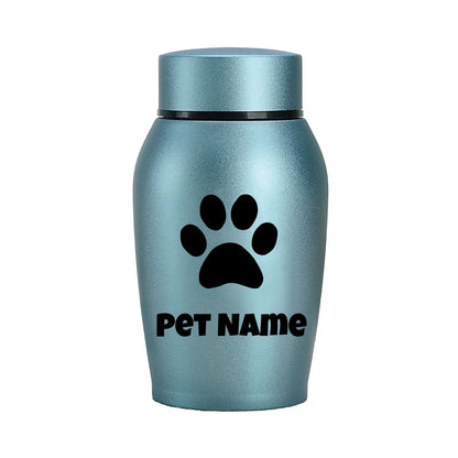 Urne funéraire personnalisée pour animaux – Urne de crémation en acier inoxydable pour chiens et chats avec couvercle à vis, souvenir commémoratif personnalisé pour animaux bien-aimés