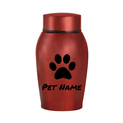 Urne funéraire personnalisée pour animaux – Urne de crémation en acier inoxydable pour chiens et chats avec couvercle à vis, souvenir commémoratif personnalisé pour animaux bien-aimés