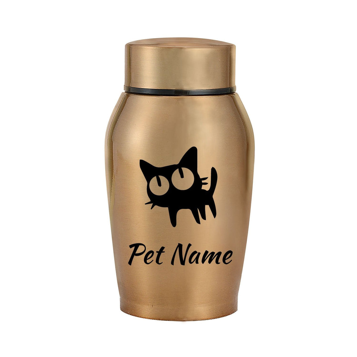 Urne funéraire personnalisée pour animaux – Urne de crémation en acier inoxydable pour chiens et chats avec couvercle à vis, souvenir commémoratif personnalisé pour animaux bien-aimés