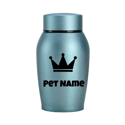 Urne funéraire personnalisée pour animaux – Urne de crémation en acier inoxydable pour chiens et chats avec couvercle à vis, souvenir commémoratif personnalisé pour animaux bien-aimés