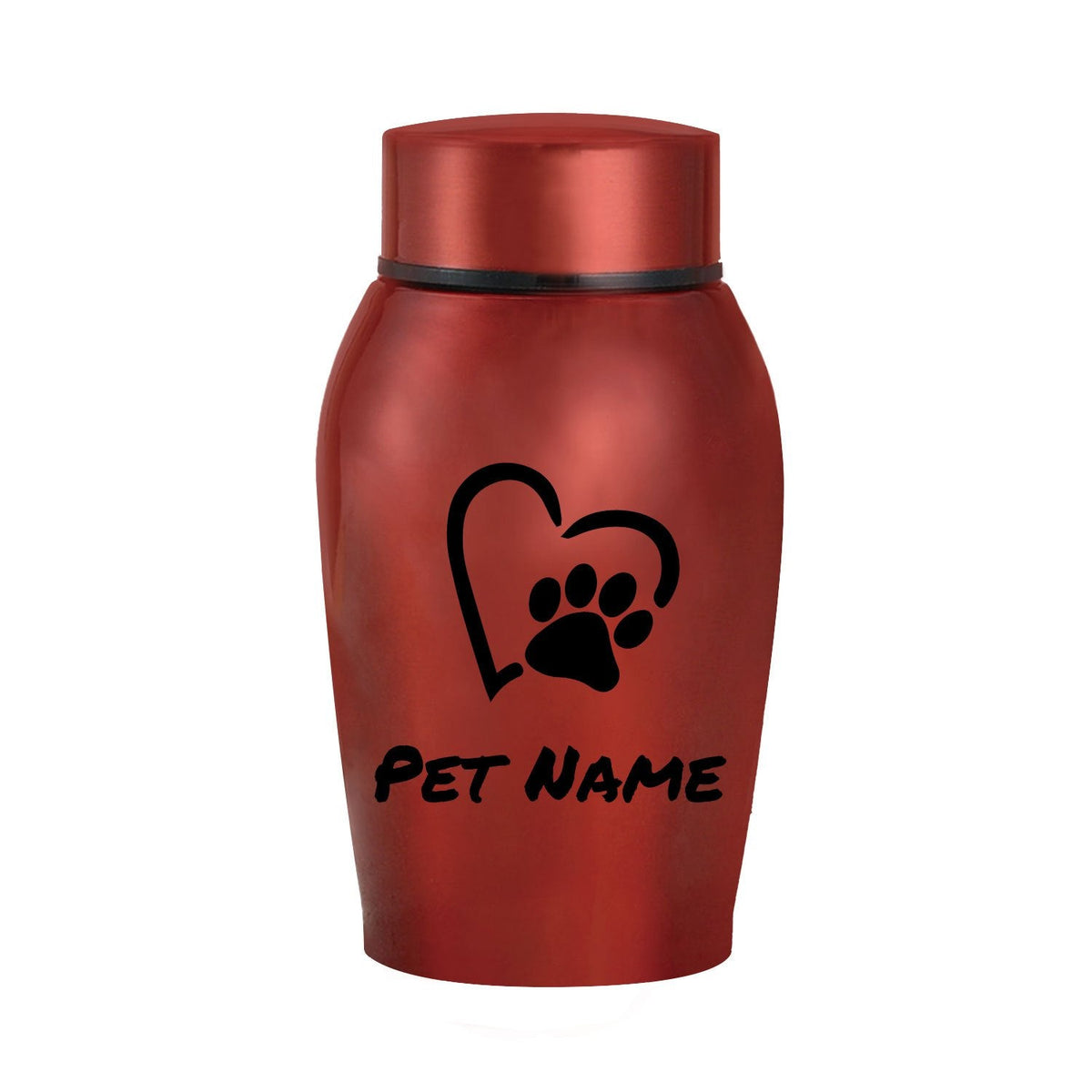 Urne funéraire personnalisée pour animaux – Urne de crémation en acier inoxydable pour chiens et chats avec couvercle à vis, souvenir commémoratif personnalisé pour animaux bien-aimés