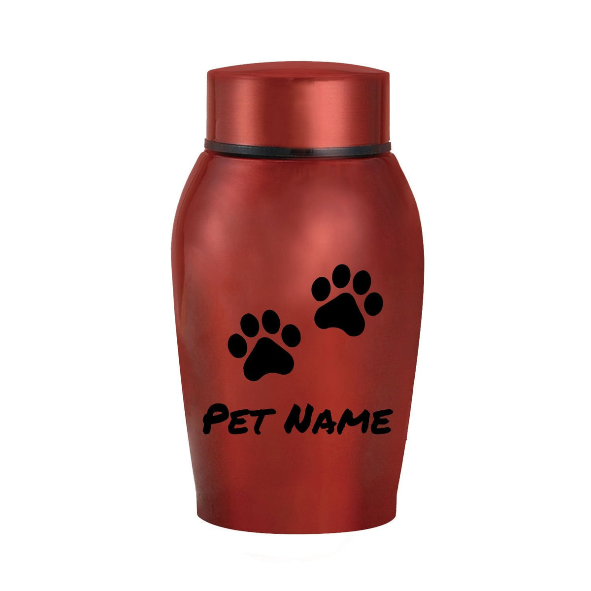 Urne funéraire personnalisée pour animaux – Urne de crémation en acier inoxydable pour chiens et chats avec couvercle à vis, souvenir commémoratif personnalisé pour animaux bien-aimés