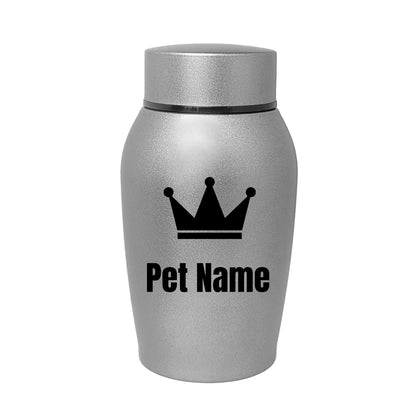 Urne funéraire personnalisée pour animaux – Urne de crémation en acier inoxydable pour chiens et chats avec couvercle à vis, souvenir commémoratif personnalisé pour animaux bien-aimés