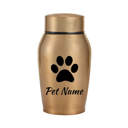 Urne funéraire personnalisée pour animaux – Urne de crémation en acier inoxydable pour chiens et chats avec couvercle à vis, souvenir commémoratif personnalisé pour animaux bien-aimés