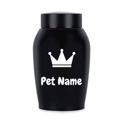 Urne funéraire personnalisée pour animaux – Urne de crémation en acier inoxydable pour chiens et chats avec couvercle à vis, souvenir commémoratif personnalisé pour animaux bien-aimés