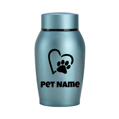 Urne funéraire personnalisée pour animaux – Urne de crémation en acier inoxydable pour chiens et chats avec couvercle à vis, souvenir commémoratif personnalisé pour animaux bien-aimés