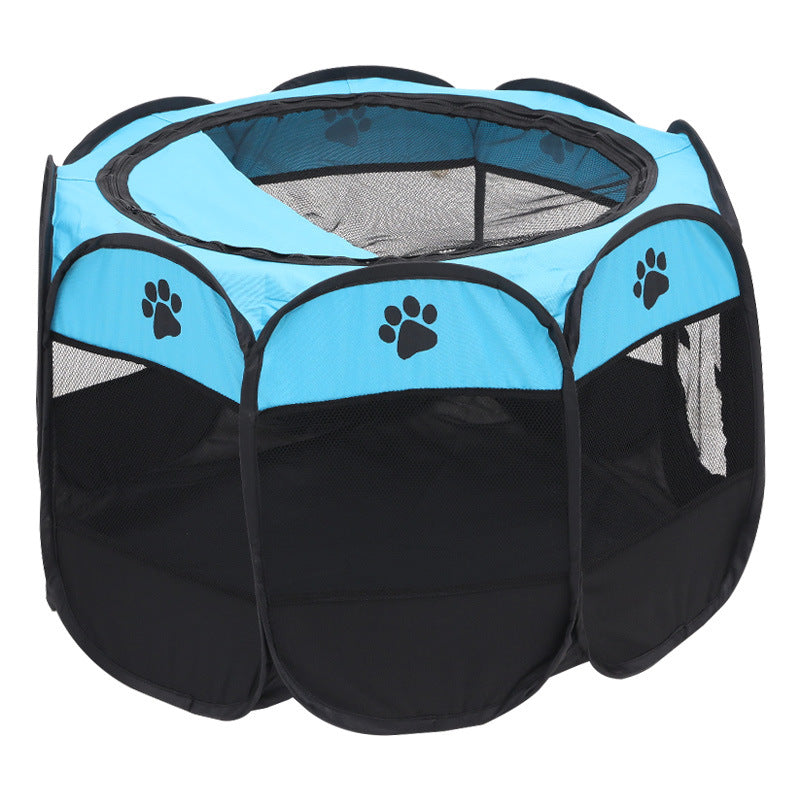 Parc pliable portable pour chiens, chats et lapins – Parc octogonal pour chiots intérieur/extérieur, enclos d'exercice à 8 panneaux pour petits et moyens animaux, installation facile sans outils