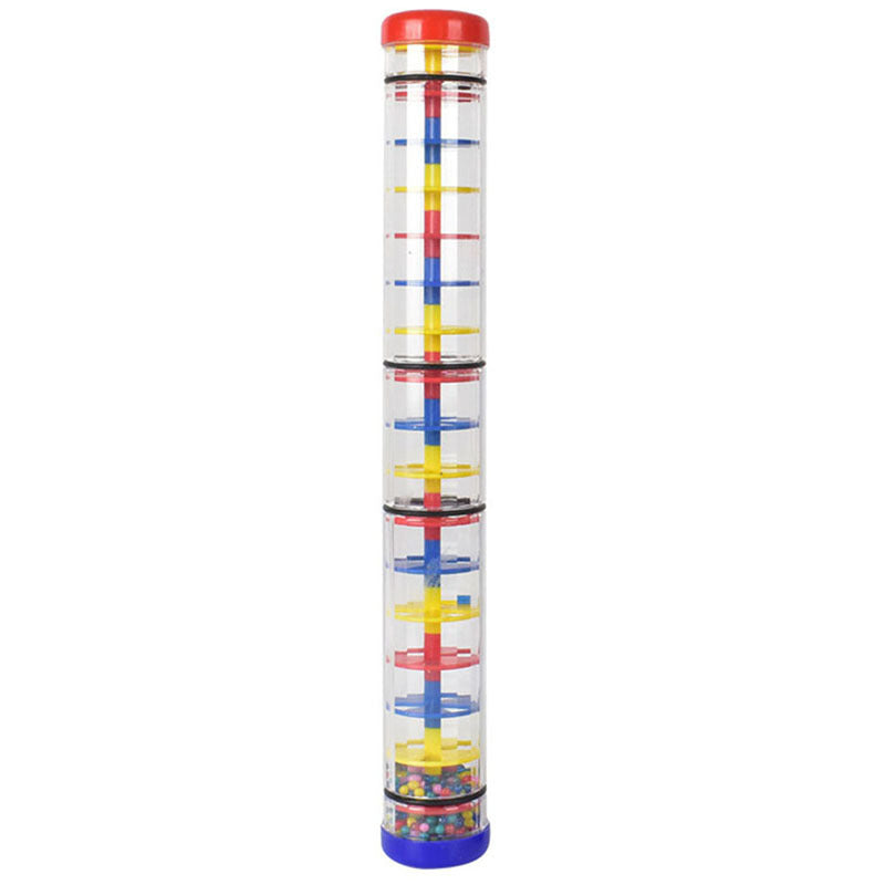 Jouet musical bâton de pluie coloré pour bébés 40 cm, hochet translucide, perles vibrantes, son de pluie, instrument sensoriel éducatif, reconnaissance des couleurs, développement de la coordination, cadeau dès la naissance, ABS sûr