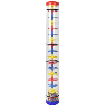 Jouet musical bâton de pluie coloré pour bébés 40 cm, hochet translucide, perles vibrantes, son de pluie, instrument sensoriel éducatif, reconnaissance des couleurs, développement de la coordination, cadeau dès la naissance, ABS sûr
