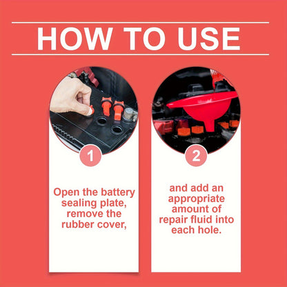 Liquide de réparation pour batterie, lot de 3, solution d'entretien pour restaurer les performances des batteries au plomb-acide et au lithium de véhicules électriques, faible odeur, sans parfum, convient à tous les modèles, 100 ml chacun