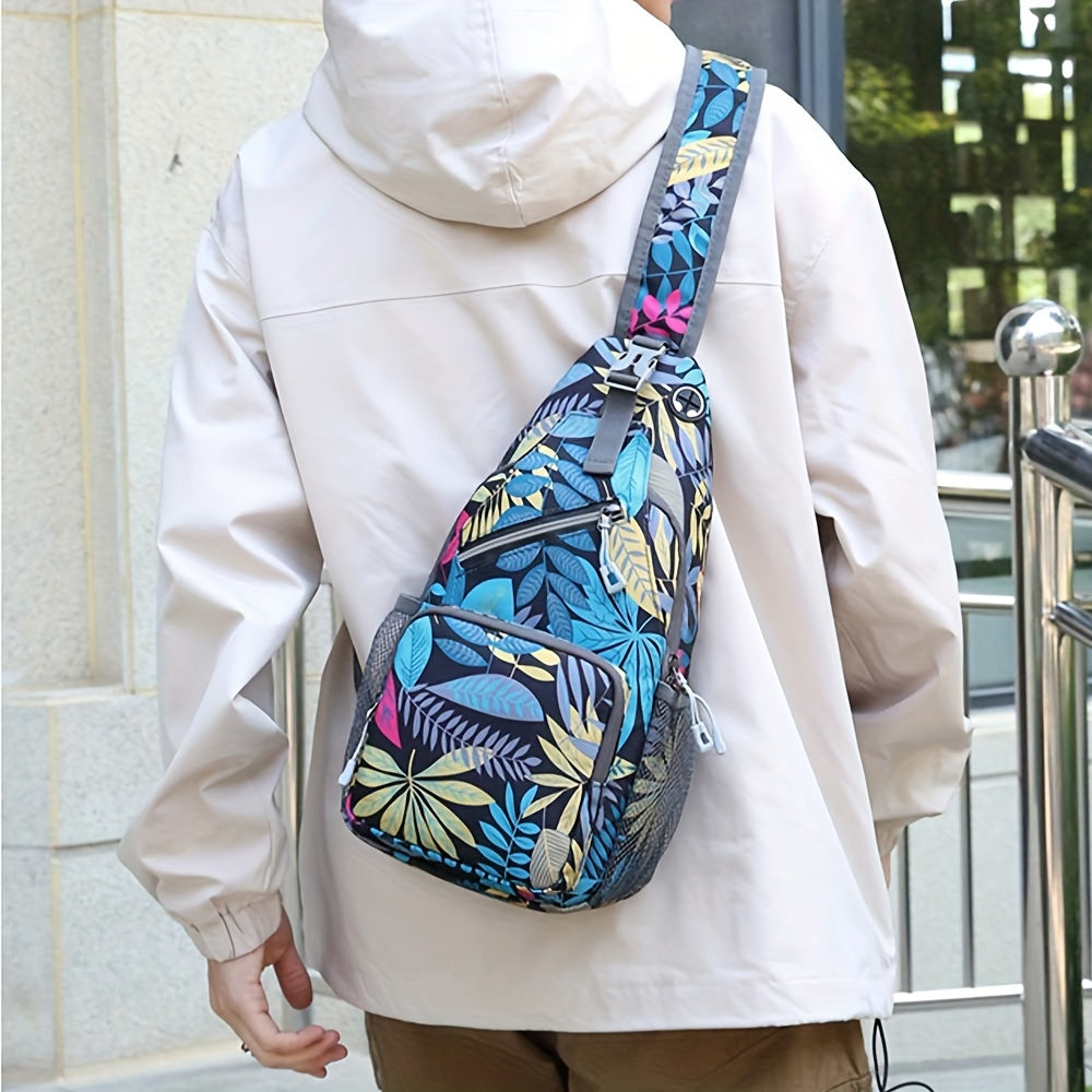 Sac à bandoulière grande capacité pour hommes et femmes – Sac de voyage polyvalent style sport brodé avec fermeture éclair sécurisée, idéal pour les trajets quotidiens mains libres et les activités en plein air, plusieurs coloris disponibles