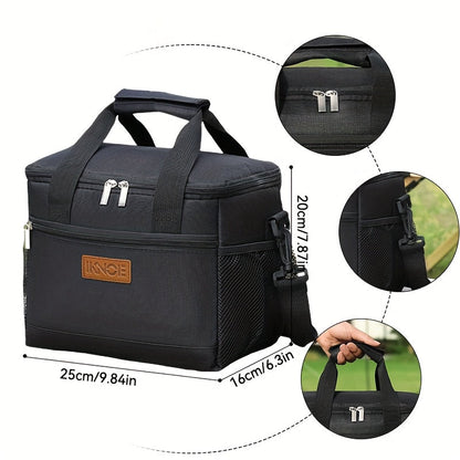 Sac à lunch isotherme pliable et portable, sac fourre-tout pour boîte à bento, doublure en aluminium étanche gardant les aliments frais et froids pour le travail, les voyages, les pique-niques et l'école