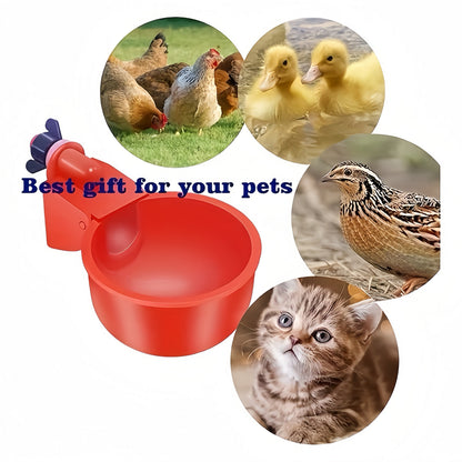 Lot de 16 abreuvoirs automatiques pour volailles – Bols auto-remplissants pour poules, canards et oiseaux avec foret et support – Valve à flotteur intégrée avec arrêt automatique – PP durable, sans pile requise