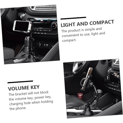 Support téléphone pour porte-gobelet de voiture, support universel réglable pour téléphone portable, socle avec rotation à 360°, compatible avec iPhone, Samsung et tous les smartphones