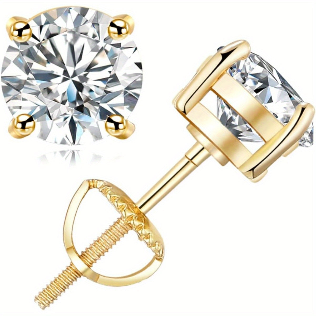 Boucles d'oreilles spirale en argent sterling 925 et moissanite pour femmes et hommes – Clous d'oreilles tourbillon en diamant de laboratoire brillant, bijoux mixtes élégants, formes ronde et cœur, 3 mm à 6 mm