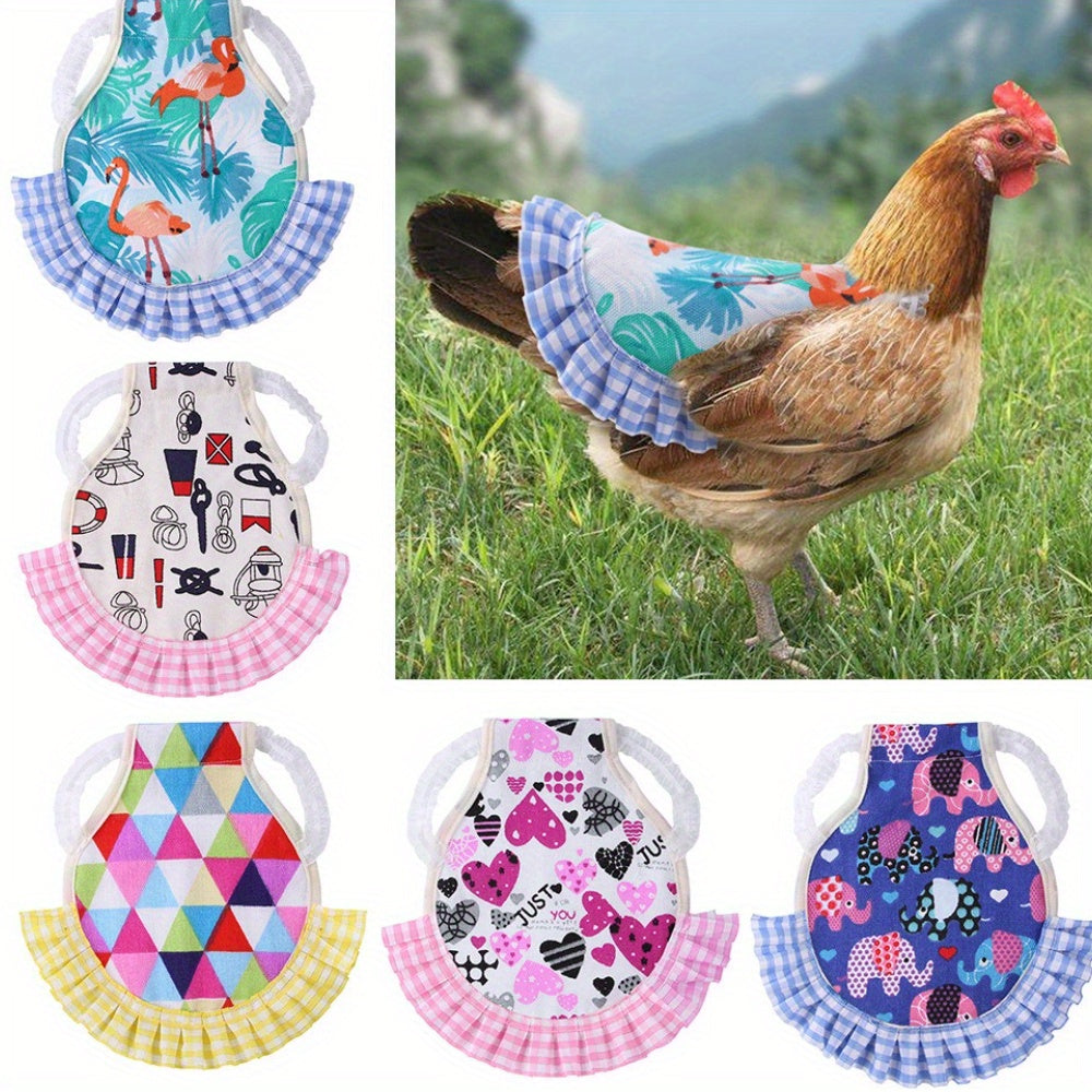 Costume de gilet à volants pour poules, canards et oies - Harnais de poitrine élastique pour volailles de basse-cour - Cadeau de costume amusant pour les amateurs de poules, styles assortis