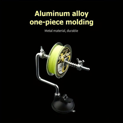 Stainless Steel Fishing Line Spooler Portable Fishing Reel Spooler Line Winder Tool for Spinning Baitcasting Reels Outdoor Fishing Tackle Accessory Easy Line Loading