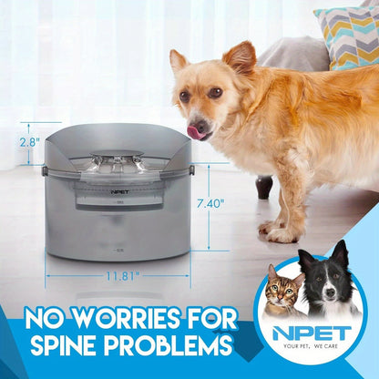 Fontaine à eau pour grands chiens 5L & 8L avec triple système de filtration, abreuvoir automatique pour animaux avec protection anti-éclaboussures et kit de nettoyage pour grands chiens et foyers multi-animaux – Pompe silencieuse, sans pile nécessaire
