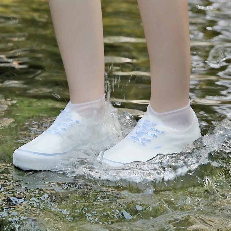 Sur-chaussures de pluie réutilisables en latex pour hommes, femmes et enfants – Lot de 5 paires couleurs assorties, taille unique (EU 34-45), protection antidérapante durable contre la pluie pour usage extérieur