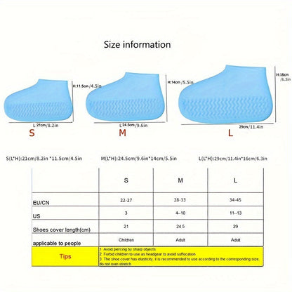 Sur-chaussures de pluie réutilisables en latex pour hommes, femmes et enfants – Lot de 5 paires couleurs assorties, taille unique (EU 34-45), protection antidérapante durable contre la pluie pour usage extérieur